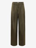 Dante6 - Dante6-Jules Bold Satin Smart Pants - Plačios kelnės - Chaki spalva