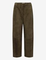 Dante6 - Dante6-York Suede Barrel Pants - Odinės tamprės-kelnės - Chaki spalva
