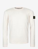 Stone Island - Roundneck Pullover - Apvalios apykaklės megztinis - Balta