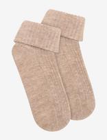 Minymo - Baby 2X2 Rib Wool Socks 2-Pack - Kūdikių kojinės - Smėlio