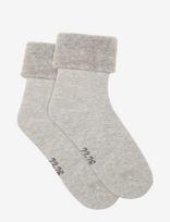 Minymo - Baby 2X2 Rib Wool Socks 2-Pack - Kūdikių kojinės - Pilka