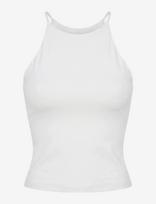 Drop Of Mindfulness - Butter Soft High Neck Tank Top - Sportinė palaidinė be rankovių - Balta