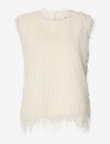 Selected - Slwmarianne Sl Feather Top - Tunika - Kreminė spalva