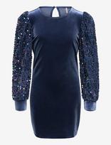 Kids Only - Kogconfidence L/S Sequins Dress Jrs - Proginė suknelė - Tamsiai mėlyna