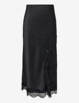 ONLY - Onlmenus Long Lace Skirt Wvn - Iki kelių ir midi sijonai - Juoda