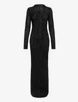 Hunkemöller - Sd Ls Long Allover Lace - Naktiniai marškiniai - Juoda