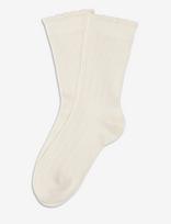 SUI AVA - Silk Cable Socks - Įprastos kojinės - Kreminė spalva