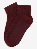 SUI AVA - Sofie Ankle Socks - Futbolo kojinės iki kulkšnių - Burgundiška splava