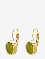 Bud To Rose - Retro Earring Green/Gold - Išraiškingi auskarai - Žalia