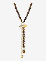 Bud To Rose - Beverly Icon Necklace Brown/Gold - Grandinėlė - Aukso