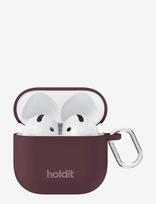 Holdit - Silicone Case Solid Airpods 4 - Ausinių dėklas - Burgundiška splava