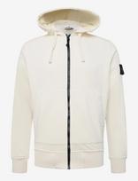 Stone Island - Organic Cotton Fleece Hoodie - Džemperis - Kreminė spalva