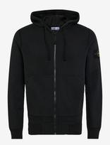 Stone Island - Organic Cotton Fleece Hoodie - Džemperis - Juoda