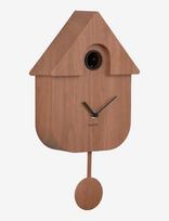 KARLSSON - Wall Clock Modern Cuckoo Light Wood Print - Sieninis laikrodis - Ruda