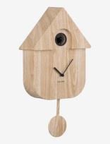 KARLSSON - Wall Clock Modern Cuckoo Light Wood Print - Sieninis laikrodis - Ruda