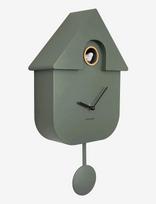 KARLSSON - Wall Clock Modern Cuckoo Abs Metallic 1014 - Sieninis laikrodis - Žalia