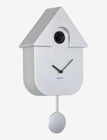 KARLSSON - Wall Clock Modern Cuckoo Abs Metallic 1014 - Sieninis laikrodis - Sidabro