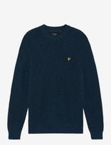 Lyle & Scott - Static Marl Crew Neck Jumper - Apvalios apykaklės megztinis - Tamsiai mėlyna