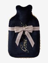 Chelsea Peers - Velvet Embroidered Good Night Hot Water Bottle - Gertuvė - Tamsiai mėlyna