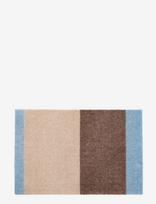 Tica Copenhagen - Floormat, Stripes Ivory/Sand/Blue, 40X60X0,7 Cm - Durų kilimėlis - Smėlio