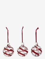 Broste Copenhagen - Swirl Ornaments - Kalėdiniai žaisliukai ir eglutės aksesuarai - Raudona