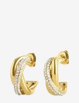 Timi Of Sweden - Boa - Twisted Crystal Earrings Stainless Steel - Auskarai - Aukso