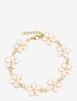 Timi Of Sweden - Adeline  - Pink Enamel Flower Chain Bracelet - Gold - Apyrankė - Aukso