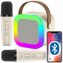 Gotel karaoke rinkinys su 2 mikrofonais ir garsiakalbiu, belaidis, su baterija, bluetooth