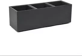 Plastikinis vazonas KARO 90x30x30 cm antracitas