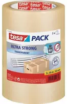 TESA lipni juosta Tesapack® Ultra Strong permatoma (ilgis x plotis) 66 m x 50 mm kiekis: 3 ritinėliai (-ų) (51124-07-01)