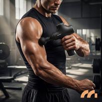 Nugaros, kūno ir pėdų masažo pistoletas Maltec BodyBeat Go su dėklu ir 6 antgaliais