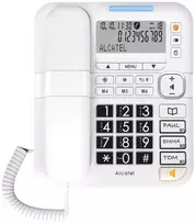 Atlinks Alcatel TMAX 70, analoginis/DECT telefonas, laidinė ragelė, garsiakalbis, 99 įrašai, skambučio gavėjo ID, balta