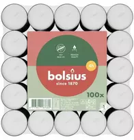 Žvakė, arbatinė Bolsius, 4 h, 100 vnt., Balta sp.