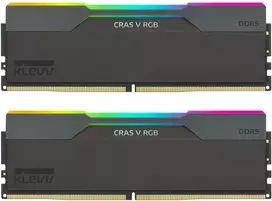 KLEVV CRAS V RGB DDR5-7200 RAM, CL34, XMP 3.0 & EXPO - 32GB Dual Kit, juodas