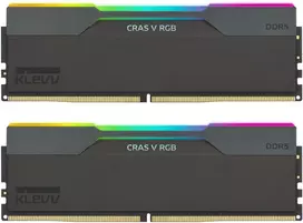 KLEVV CRAS V RGB DDR5-6000 RAM, CL30, XMP 3.0 & EXPO - 64GB Dual Kit, juodas