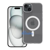 Case for iPhone 15 PLUS Clear Case 2 mm Mag Cover compatible with MagSafe (camera protection) transparent