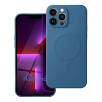 Case for iPhone 13 PRO MAX Silicone Mag Cover compatible with MagSafe (camera protection) blue