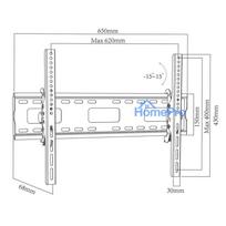TV Mount - Maclean MC-421 VESA 600x400 80kg Adjustable
