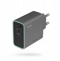 Cuktech CUKAD653EUGR 65W GaN sieninis įkroviklis 2 x USB-C 1 x USB-A - pilkas