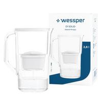 „Wessper D1 SOLID“ 2,8 l baltas filtravimo ąsotis + 1 vnt. vandens filtro įdėklas