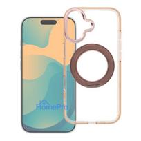 Case for iPhone 15 Frame Circle Stand compatible with MagSafe gold