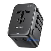Power charger - Unitek 65W Universal Travel Adapter (P1122ABK01) , 1xUSB-A 3xUSB-C 1xAC