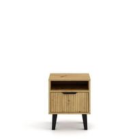 Spintelė prie lovos Mebelbos Borg Duo 1s, 40x38,9x48,2 cm, ruda