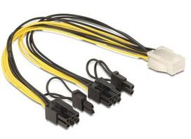 Adapter maitinimo 6pin į 2x 6/8pin vaizdo plokštei, 30cm