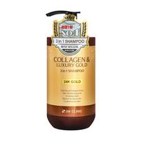Kolageno šampūnas 3 viename 3W CLINIC Collagen & Luxury Gold