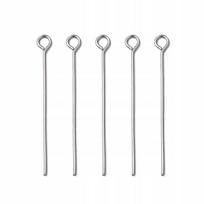 I25 Juvelyrikos adatos, smeigtukai, kabliukai 30mm 0,6mm 30vnt nerūdijantis plienas