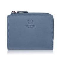 Moteriška odinė horizontalios orientacijos maža mėlyna piniginė su RFID Paolo Peruzzi SL-06-CB