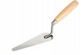 Nerūdijančio plieno tinkavimo mentelė, 160 mm, buko rankena