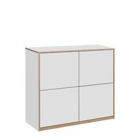 Komoda Mebelbos Complex 4d, 120x40x101,6 cm, balta