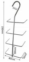 Kabliukai rūkymui: 8 ašmenys, 23 cm, nerūdijantis plienas